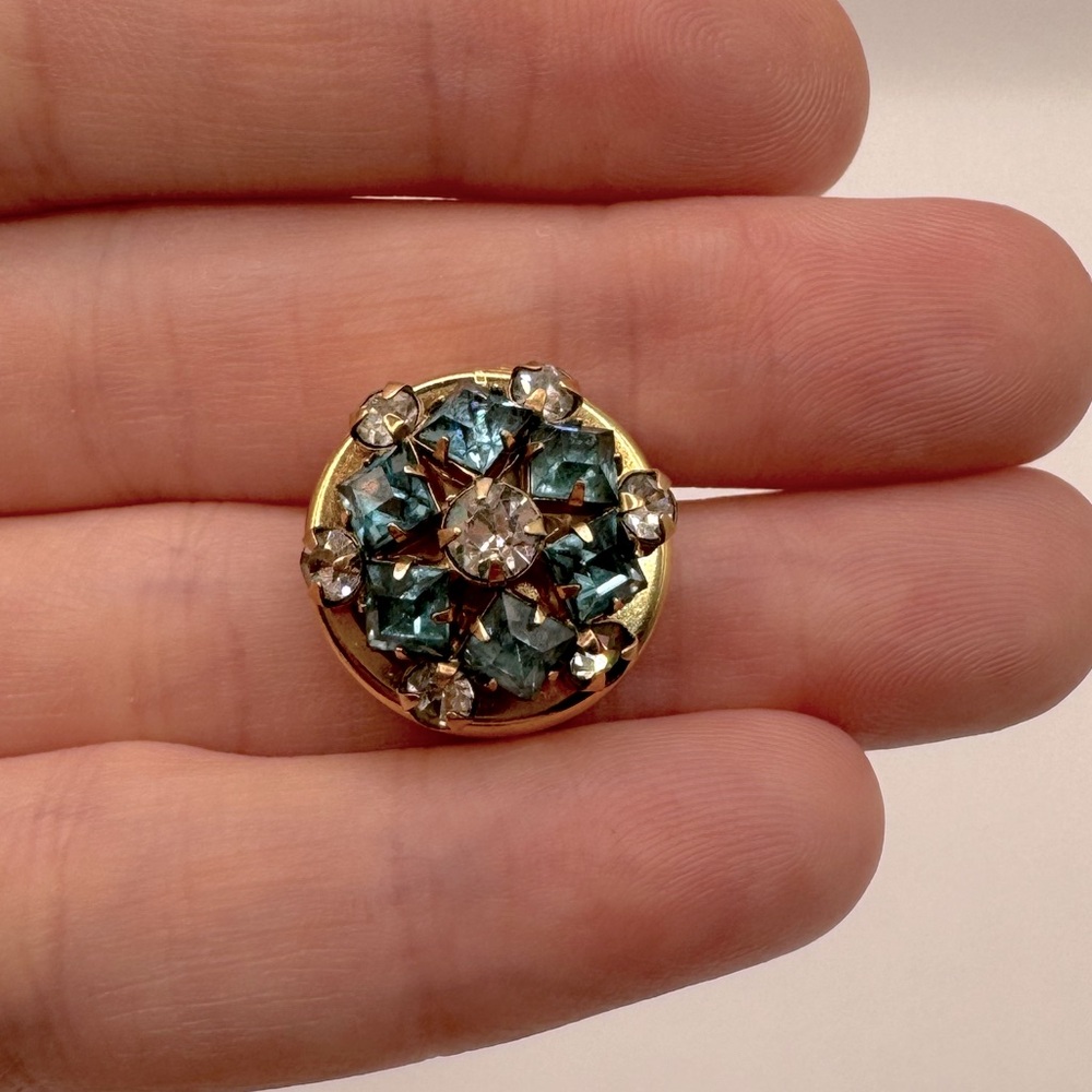 VINTAGE Crystal Button Cover